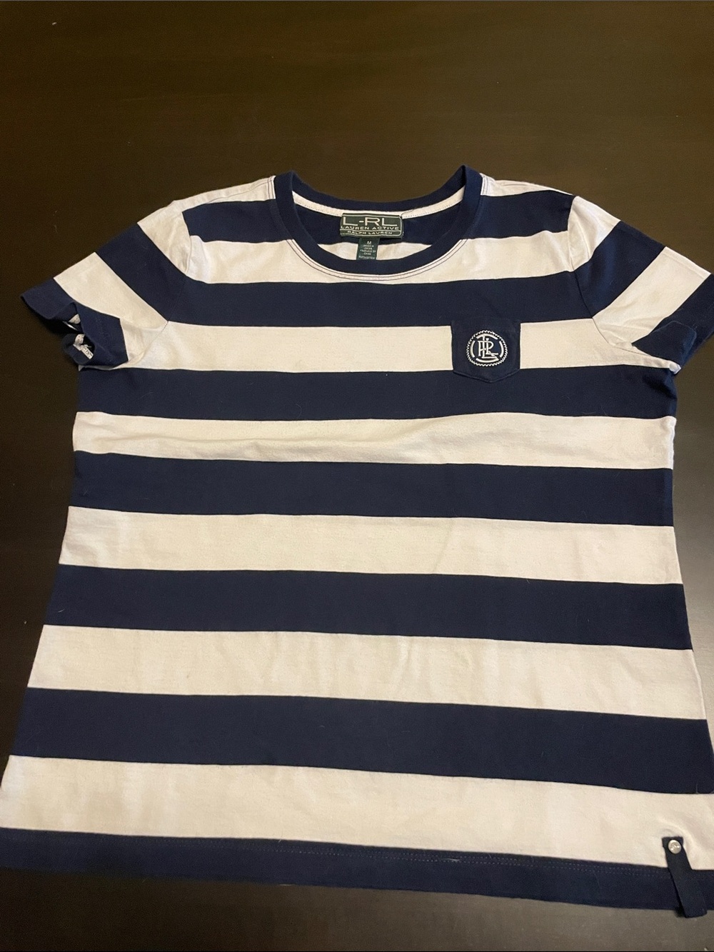 Polo Ralph Lauren Navy & White Stripe Kids Tee